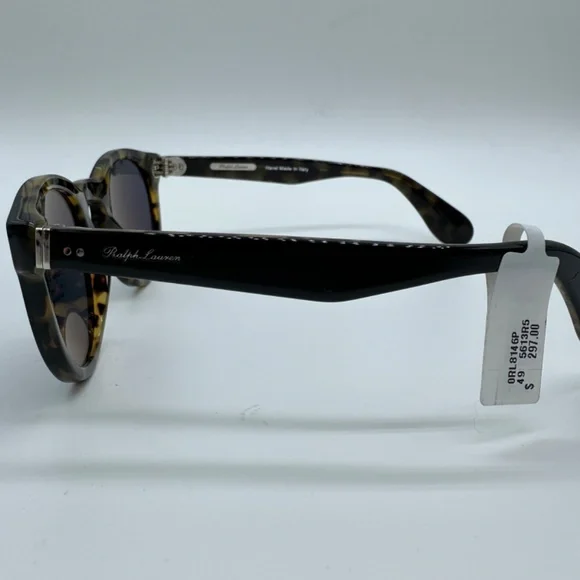 Ralph Lauren Sunglasses Women 0RL8146P 49 5613R5 Shiny Black on Spotty Havana